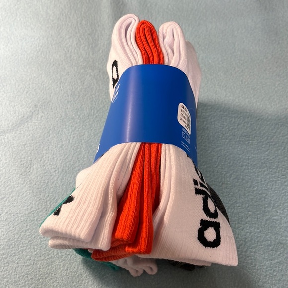 Adidas Men’s Crew Socks 6/Pack MultiColor - Picture 5 of 9